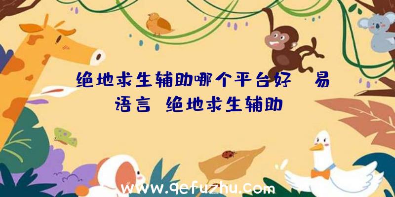 「绝地求生辅助哪个平台好」|易语言